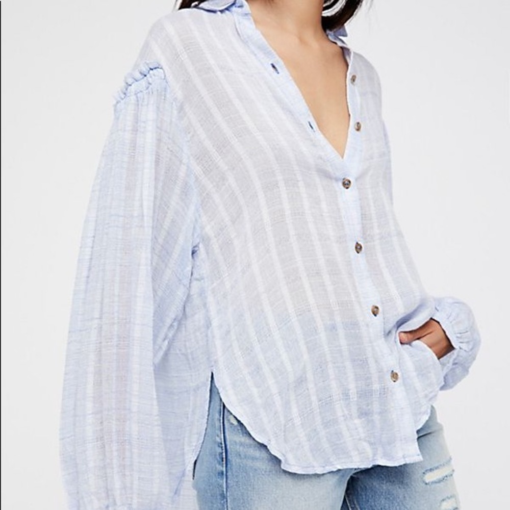 Headed to the Highlands Free People Button Down